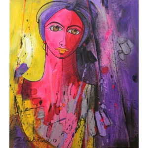 Zohaib Rind, 12 x 14 Inch, Acrylic on Canvas, Figurative Painting, AC-ZR-113